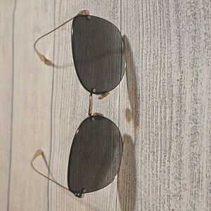 Dior Women's Stellaire 7F Butterfly Rimless Sunglasses Black and Gold